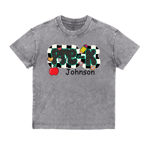 Personalized Back To School Bundle Toddler&Kids Washed Tees
