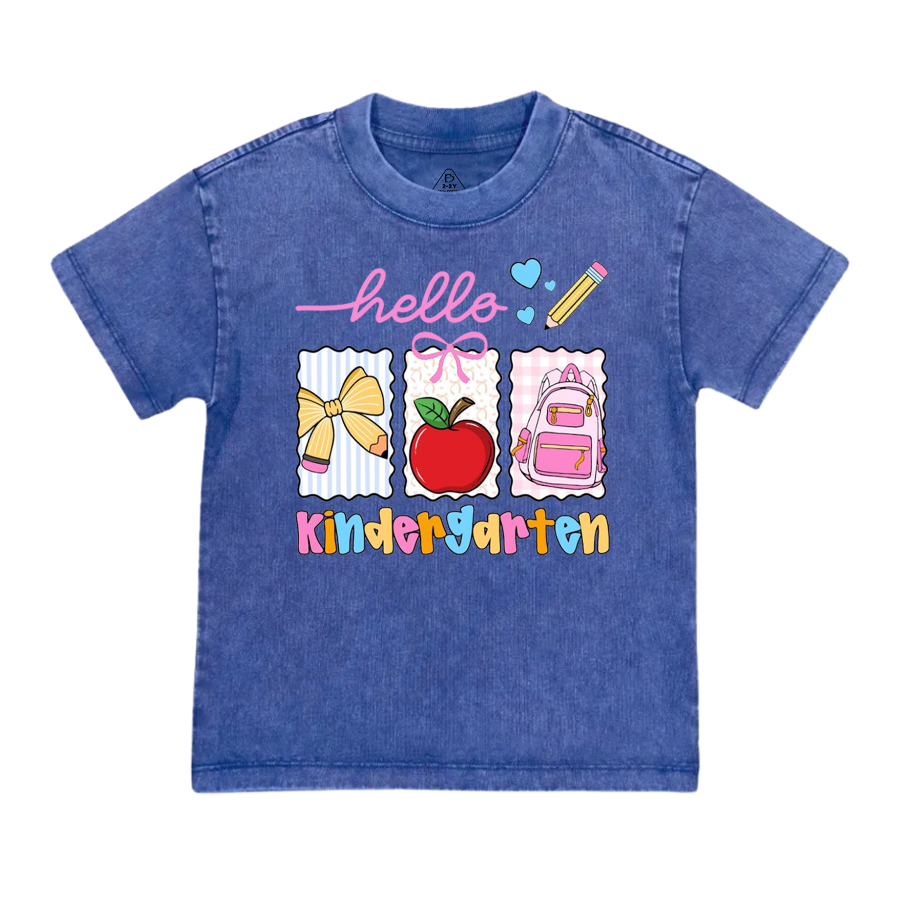 Personalized Back To School Gift Package Toddler&Kids Washed Tees