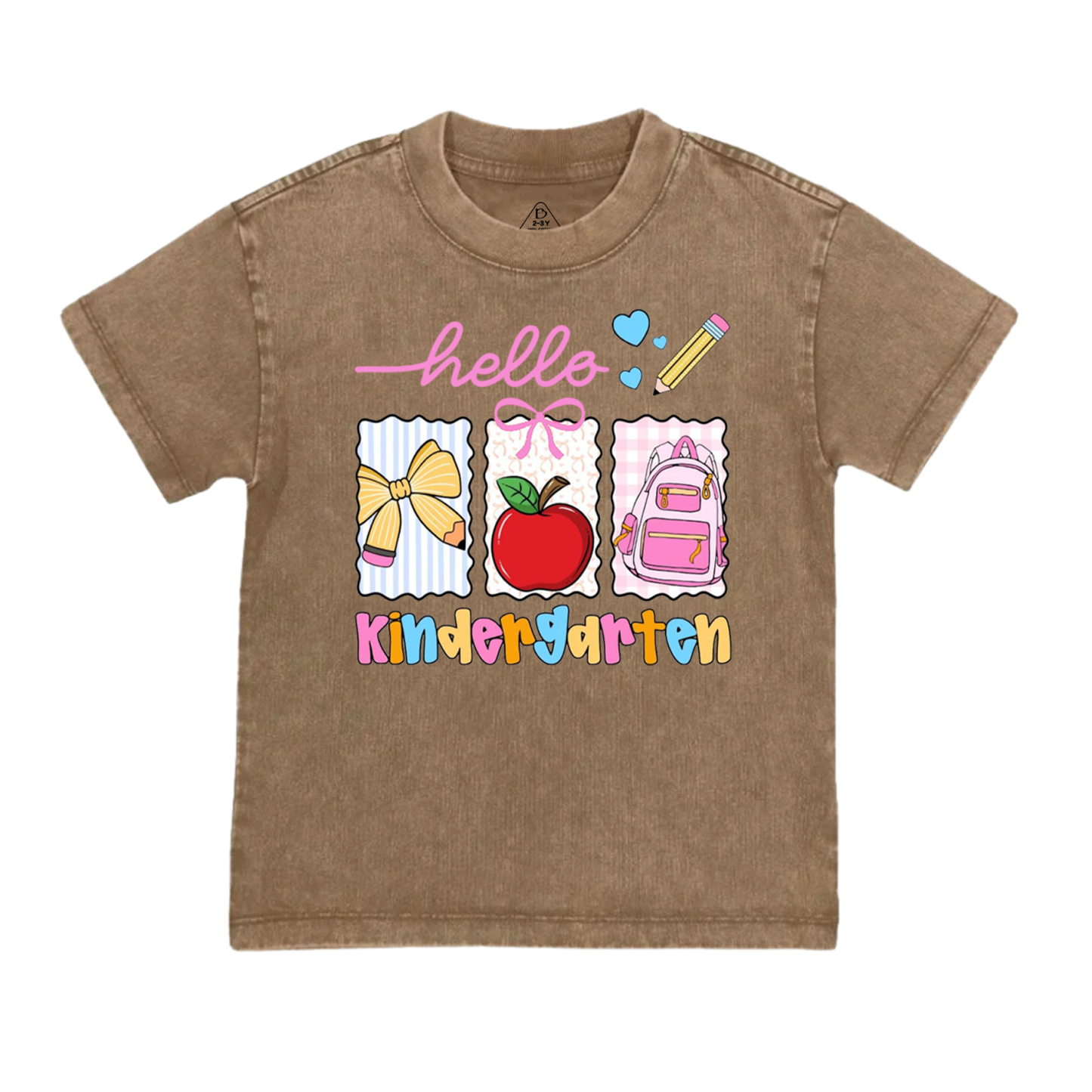 Personalized Back To School Gift Package Toddler&Kids Washed Tees