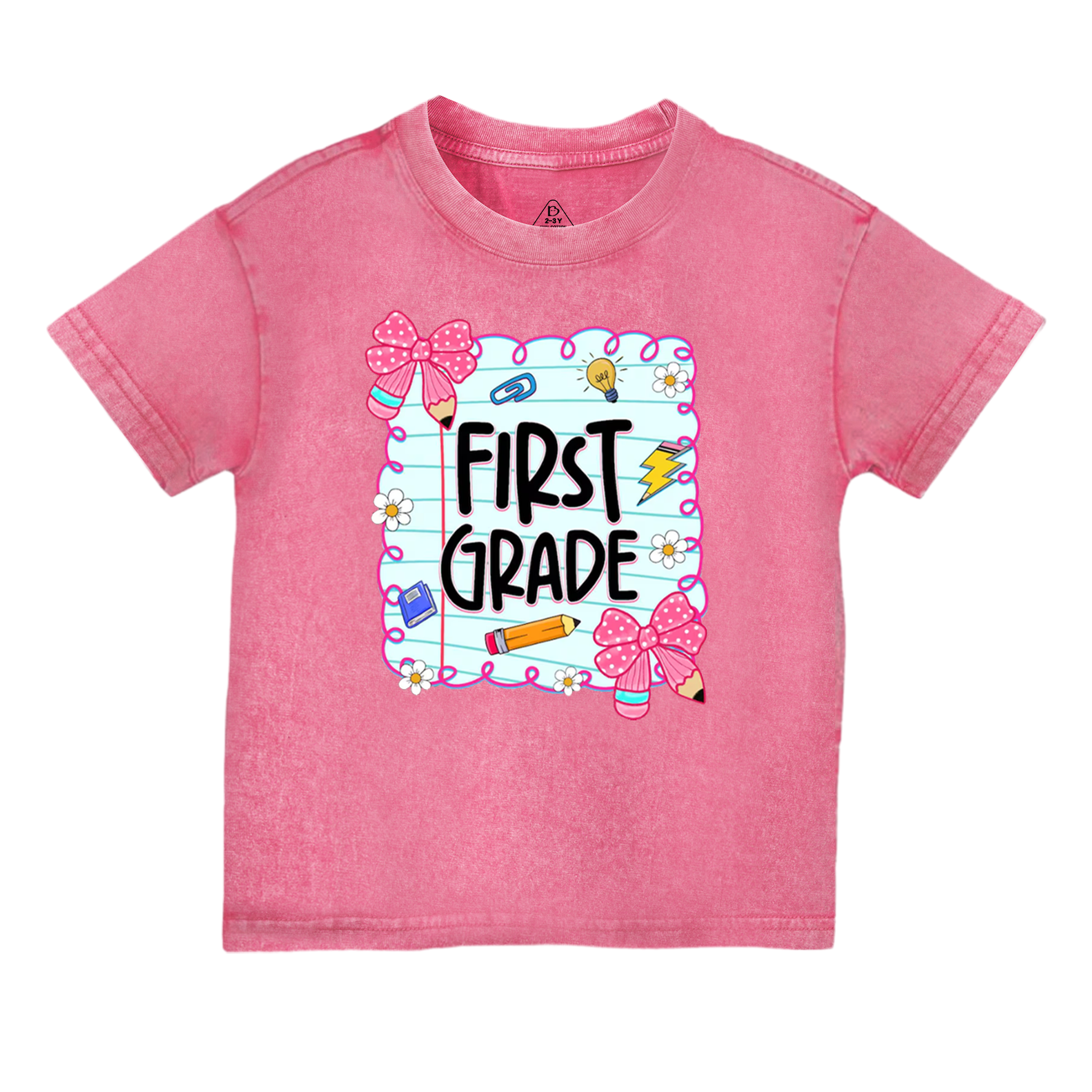 Personalized First Day Of School Toddler&Kids Washed Tees