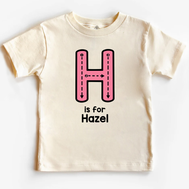 Personalized N Is For Name Tracing Alphabet Kids Shirts