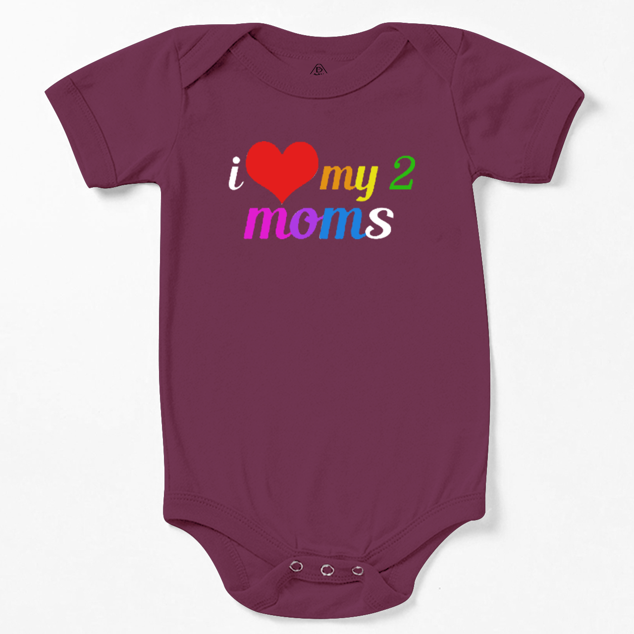 I Love My 2 Moms LGBTQ  Bodysuit Beepumpkin