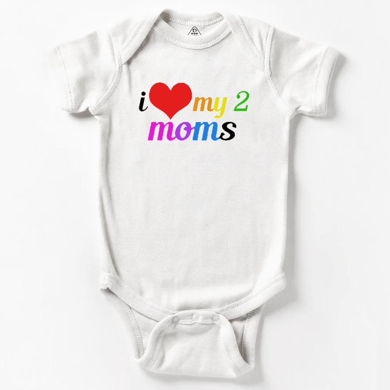 I Love My 2 Moms LGBTQ  Bodysuit Beepumpkin