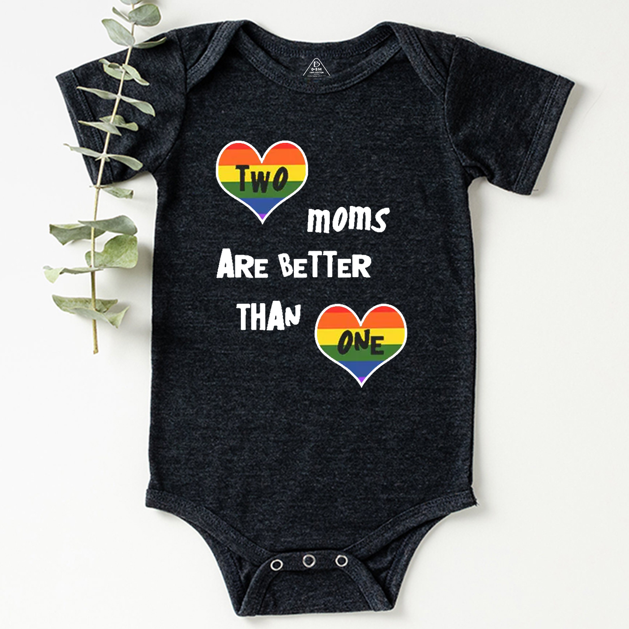 Two Moms Better Than One LGBTQ Bodysuit Beepumpkin