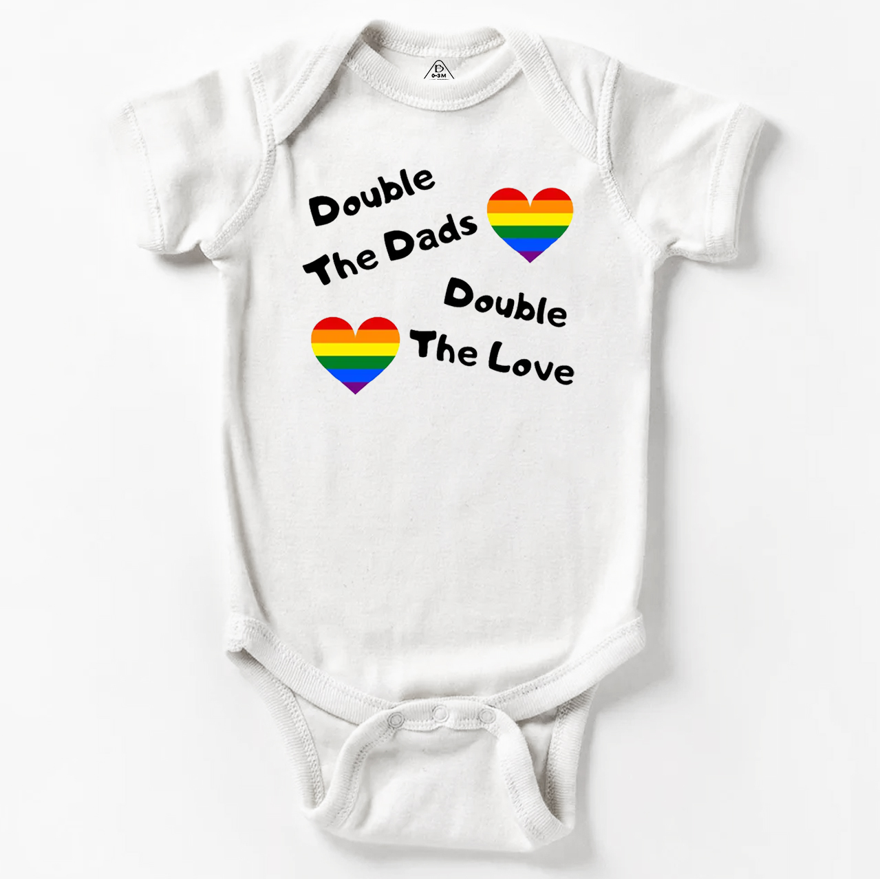 Double The Dads Double The Love LGBTQ Bodysuit Beepumpkin