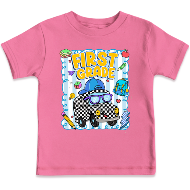 Personalized Toot Toot School Bus Toddler&Kid's Tees Beepumpkin 