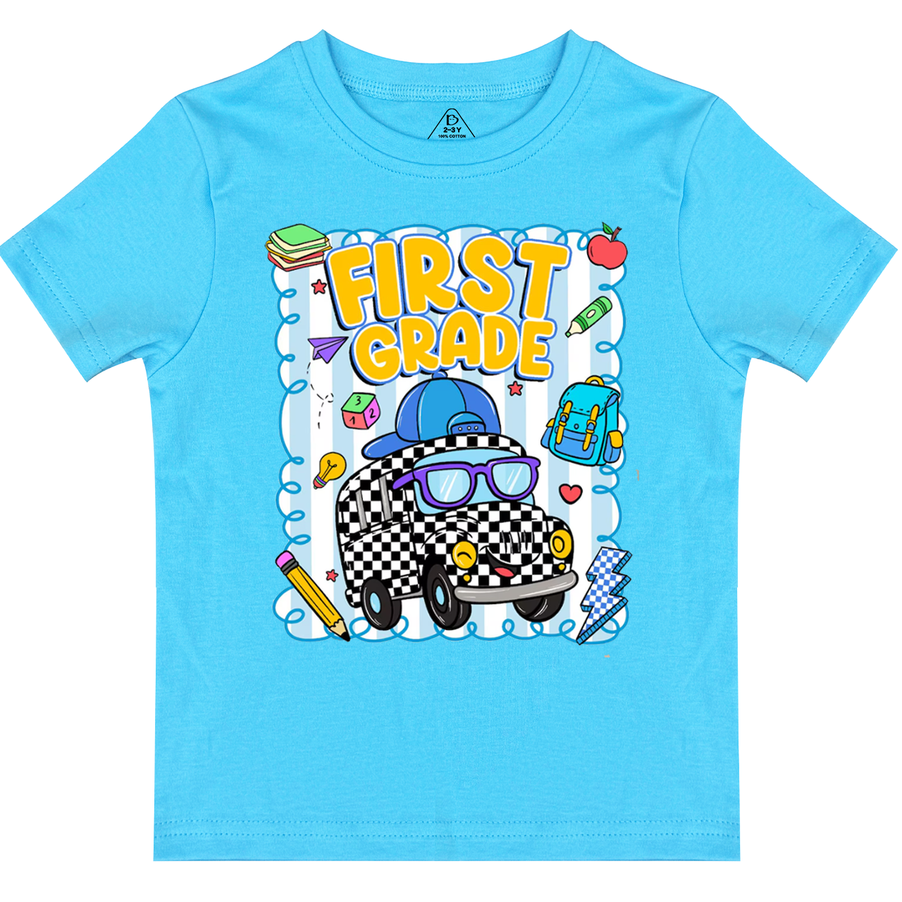 Personalized Toot Toot School Bus Toddler&Kid's Tees Beepumpkin 