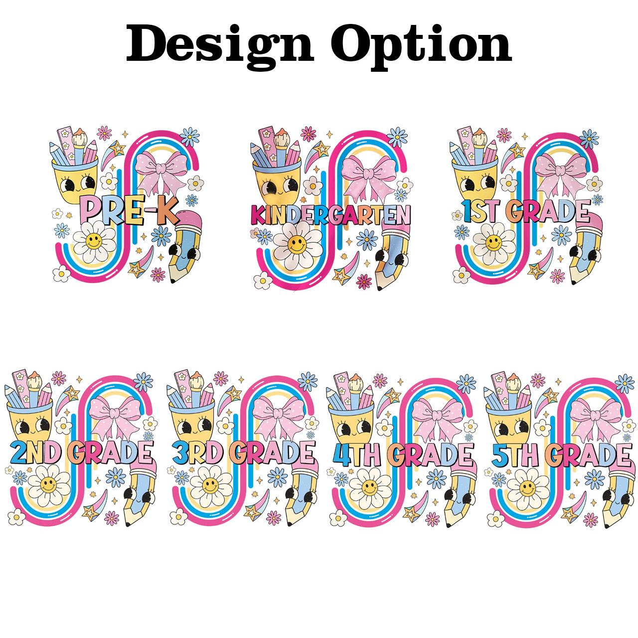 Personalized School Days Rainbow Collection Toddler&Kid's Tees Beepumpkin 