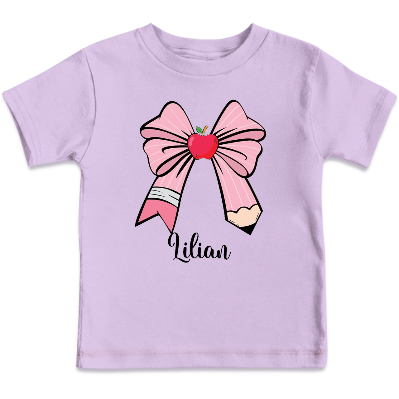 Personalized Bow Name Back To School Toddler&Kid's Tees Beepumpkin 