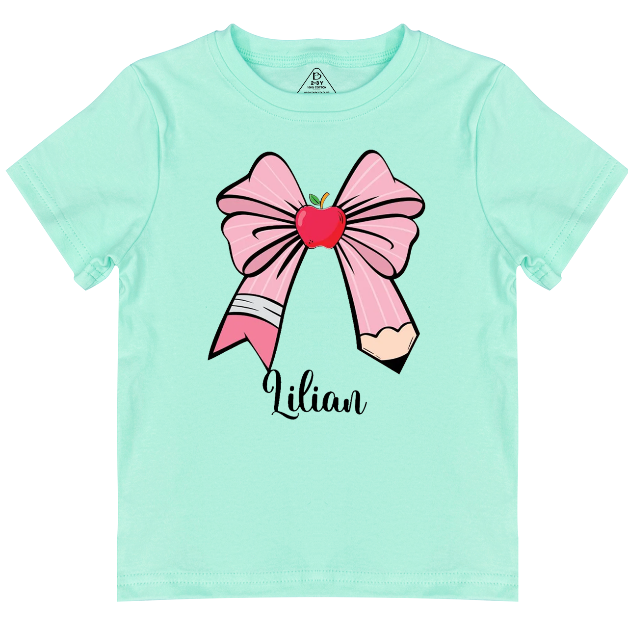 Personalized Bow Name Back To School Toddler&Kid's Tees Beepumpkin 