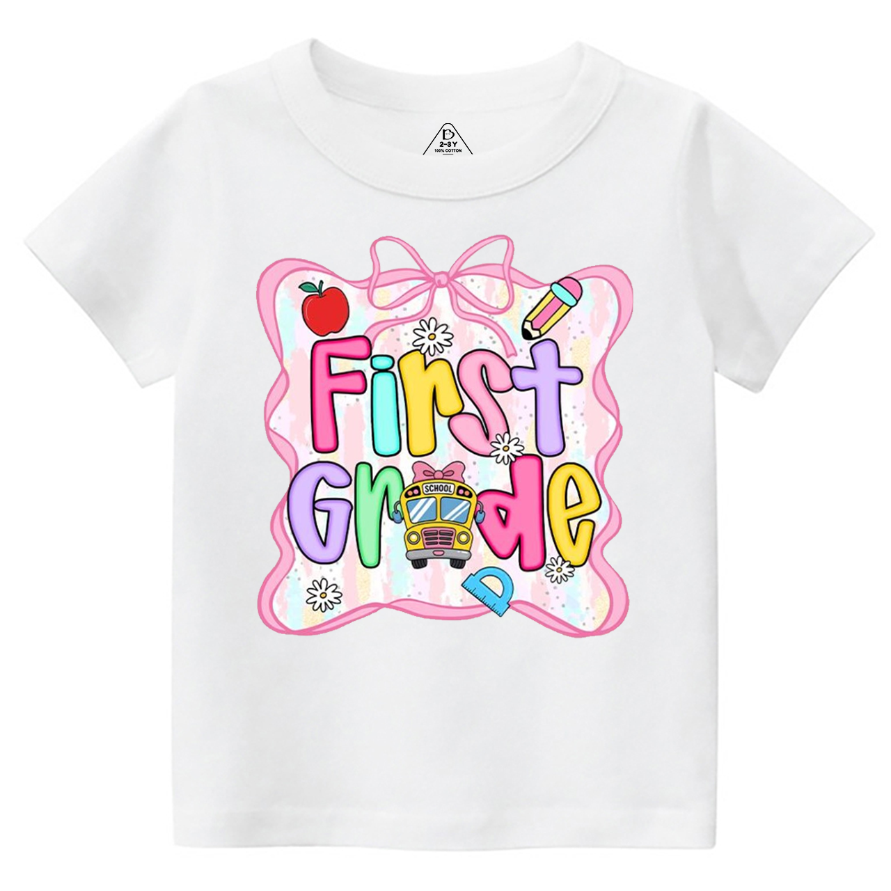 Personalized Bow Back To School Gift Bag Toddler&Kid's Tees Beepumpkin 