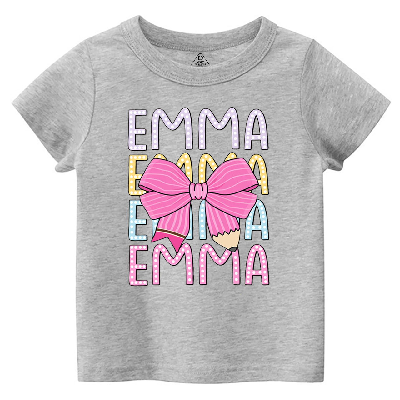 Personalized  Pink Bow Toddler&Kid's Tees Beepumpkin 