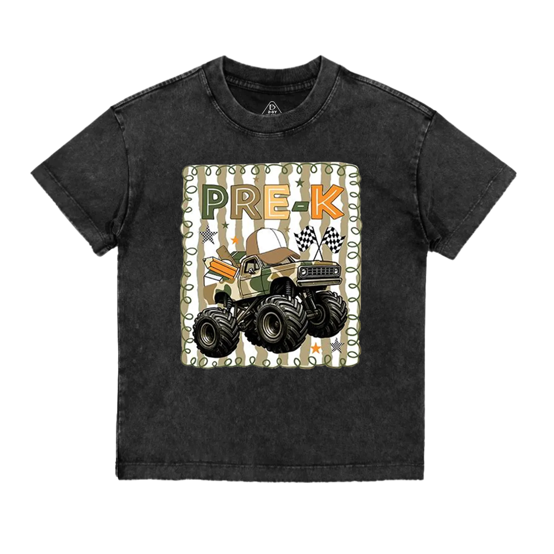 Personalized Truck For Boy Toddler&Kids Washed Tees