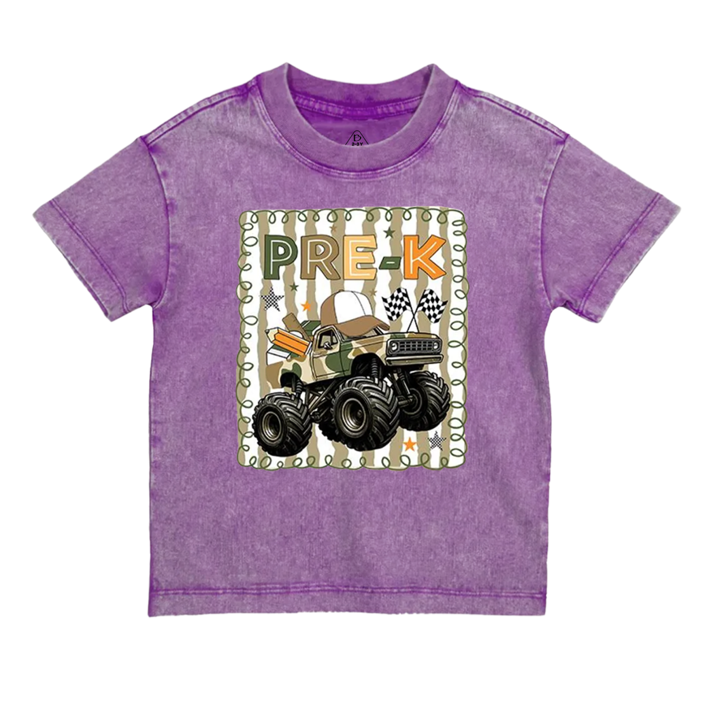 Personalized Truck For Boy Toddler&Kids Washed Tees