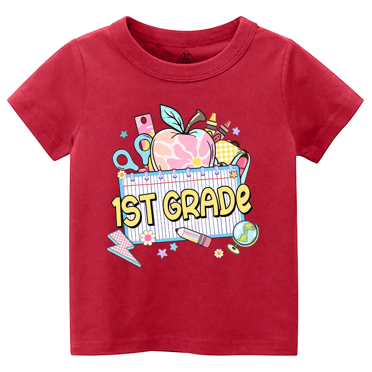 Personalized Pink Apple Back To School Gift Pack Toddler&Kid's Tees Beepumpkin 