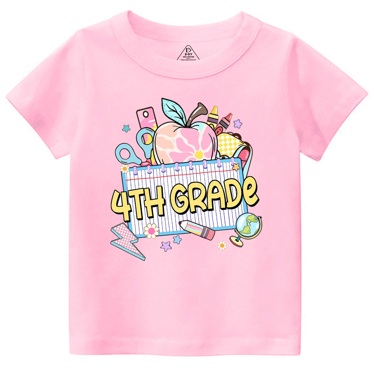 Personalized Pink Apple Back To School Gift Pack Toddler&Kid's Tees Beepumpkin 