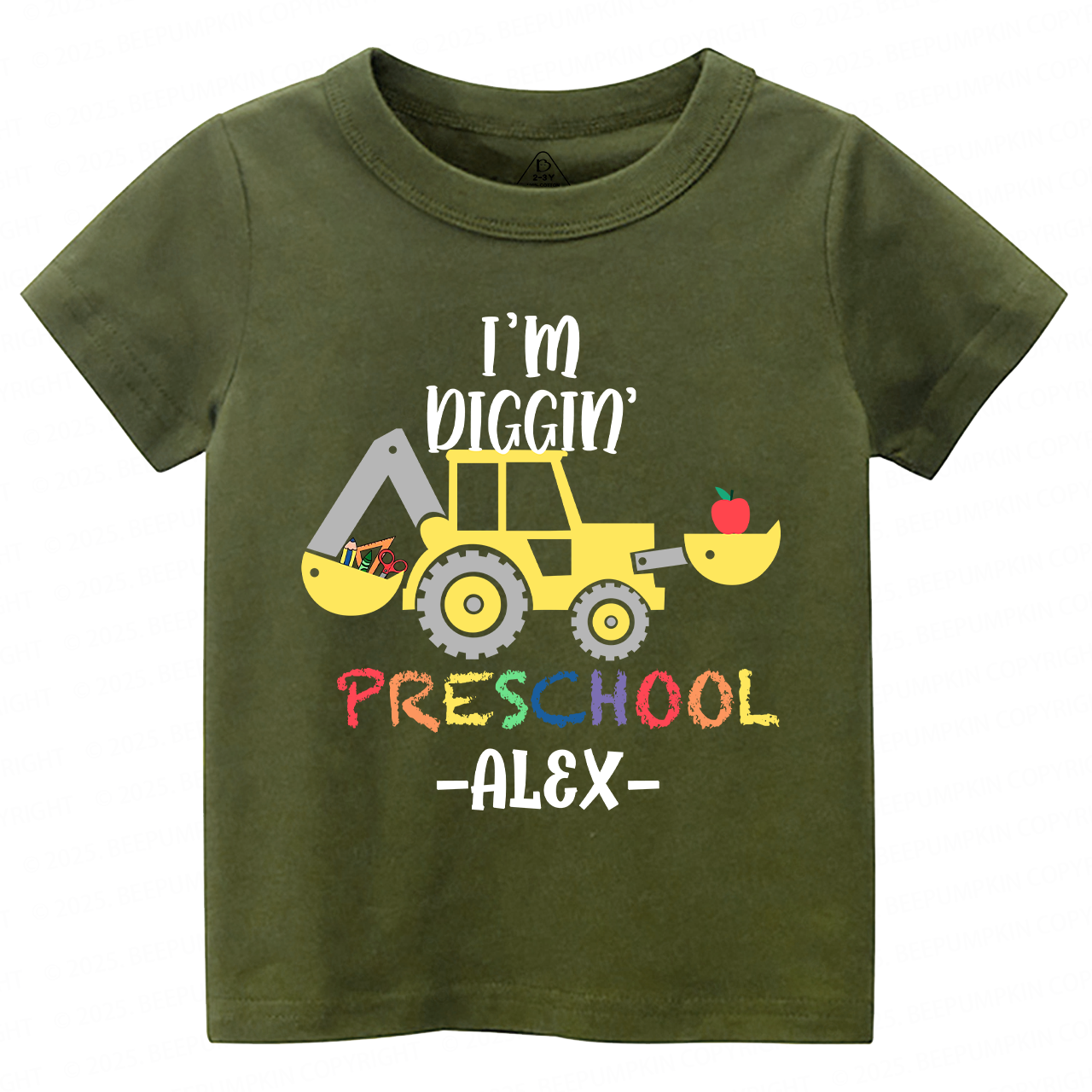 I'm Diggin' Personalized Preschool Shirt