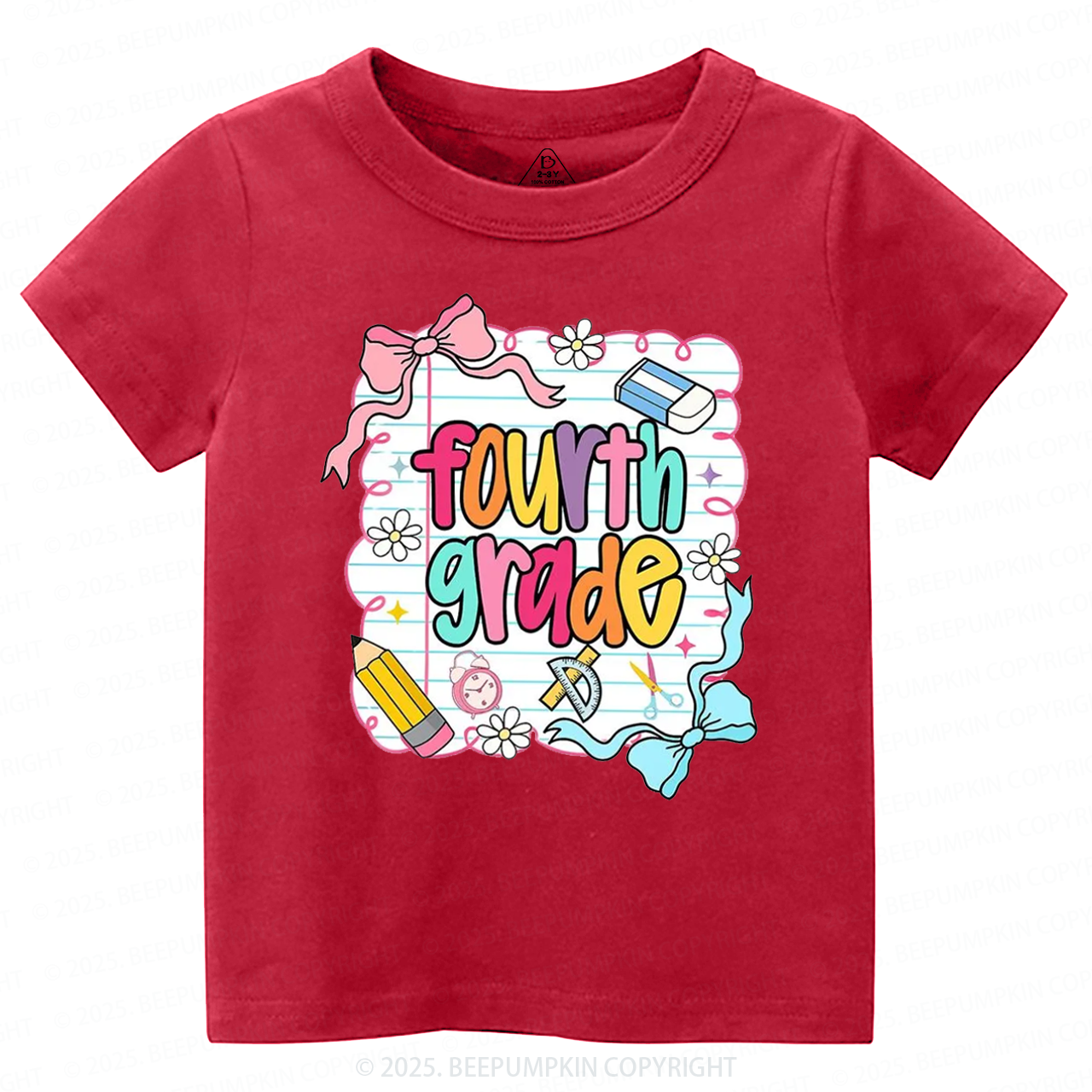 Personalized Back To School Bow Bundle Toddler&Kid's Tees Beepumpkin 
