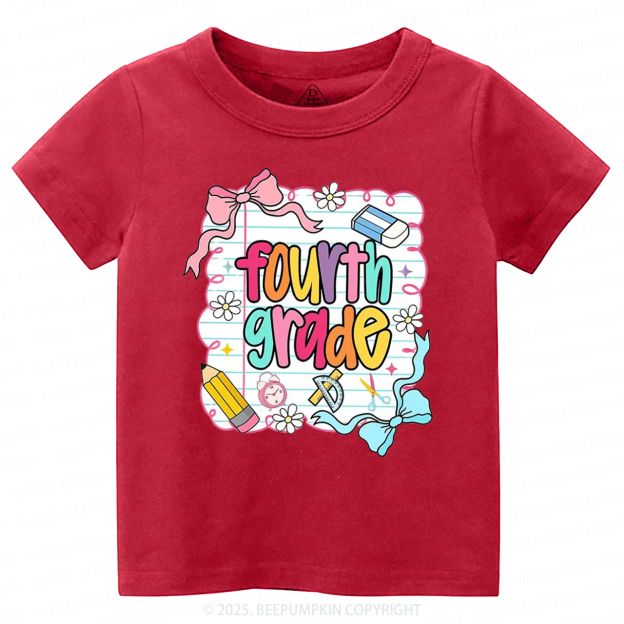 Personalized Back To School Bow Bundle Toddler&Kid's Tees Beepumpkin 