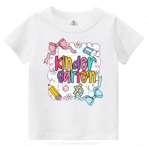 Personalized Back To School Bow Bundle Toddler&Kid's Tees Beepumpkin 