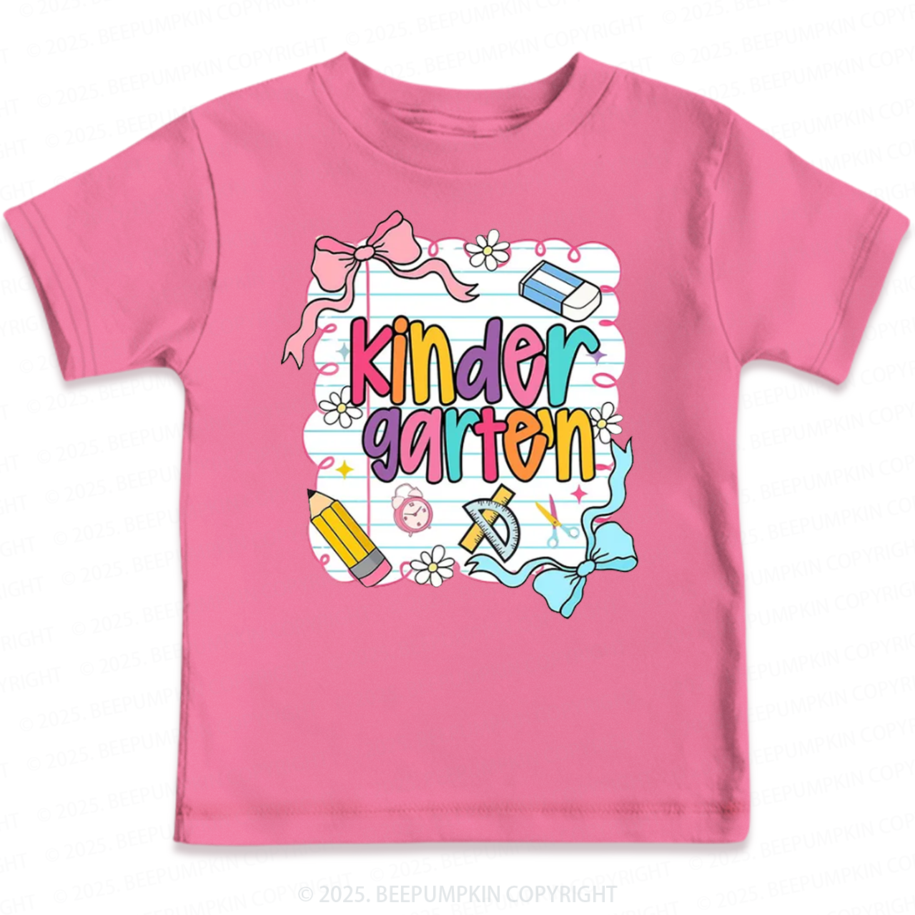 Personalized Back To School Bow Bundle Toddler&Kid's Tees Beepumpkin 