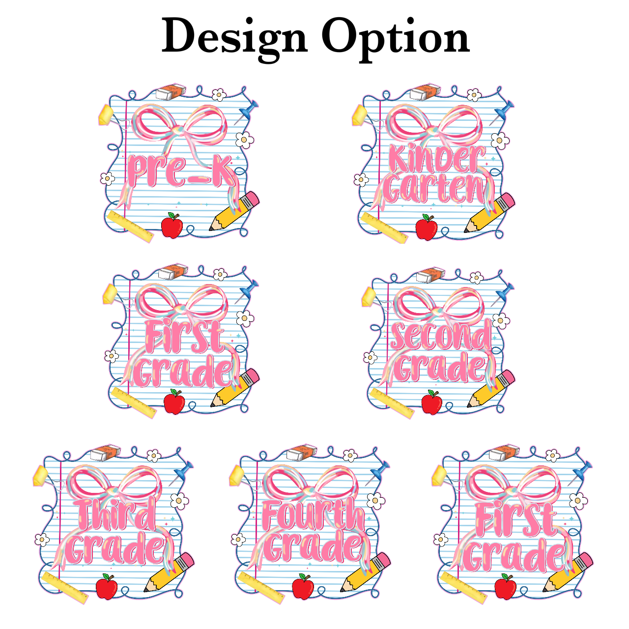 Personalized Preppy Pink Bow Toddler&Kid's Tees Beepumpkin 