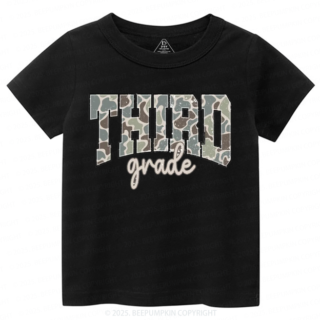 Personalized Back To School Boys Old Camo Toddler&Kid's Tees Beepumpkin 