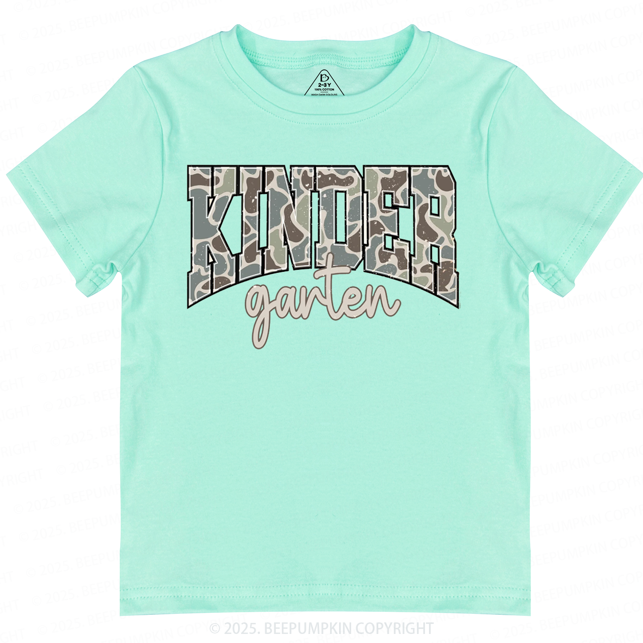 Personalized Back To School Boys Old Camo Toddler&Kid's Tees Beepumpkin 