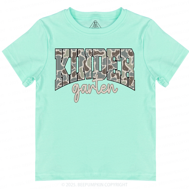 Personalized Back To School Boys Old Camo Toddler&Kid's Tees Beepumpkin 