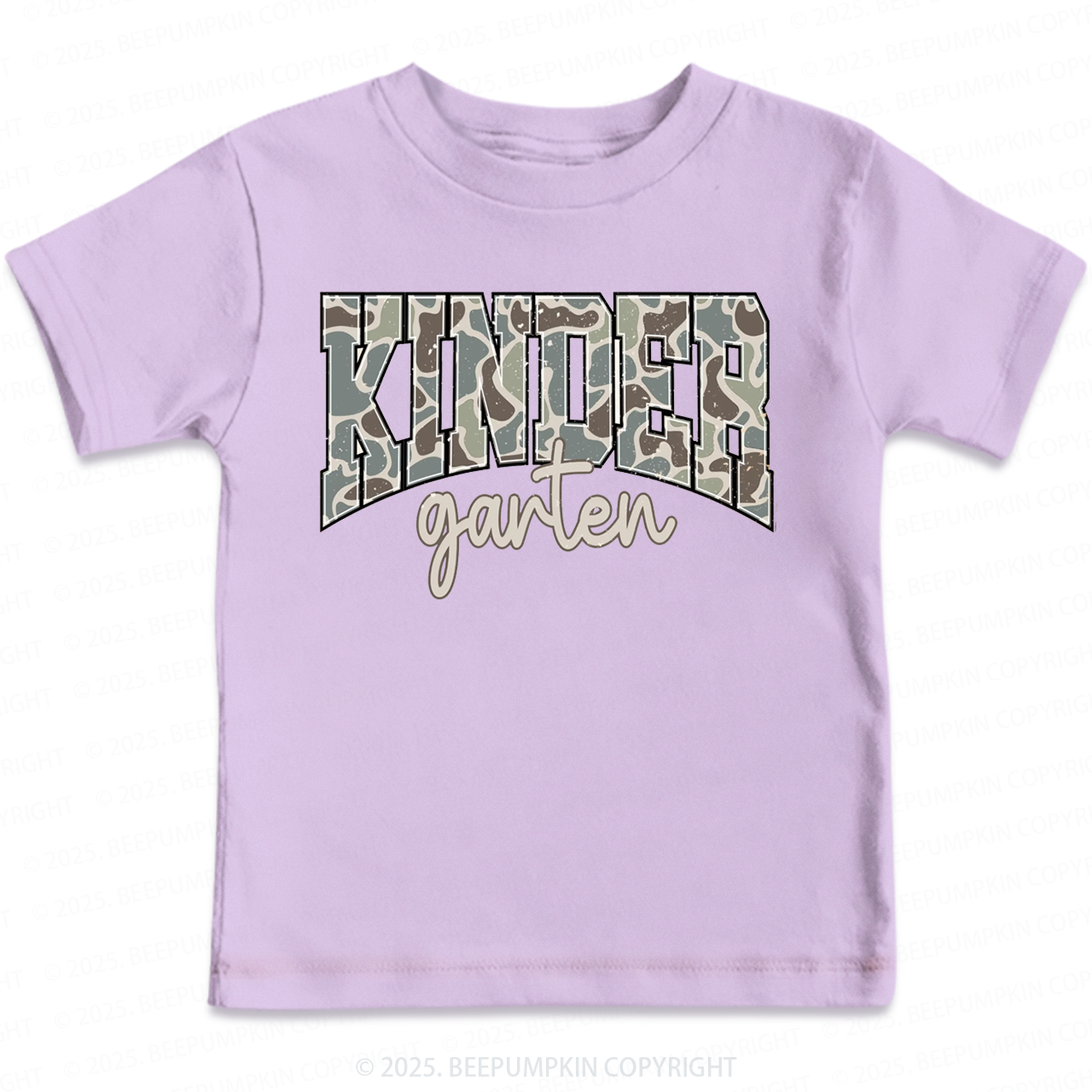 Personalized Back To School Boys Old Camo Toddler&Kid's Tees Beepumpkin 