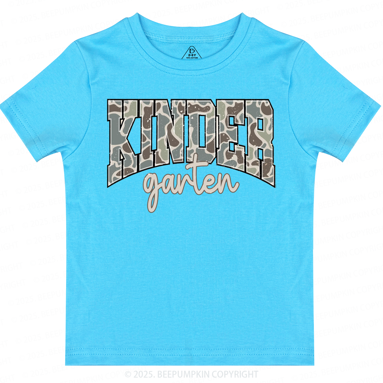 Personalized Back To School Boys Old Camo Toddler&Kid's Tees Beepumpkin 