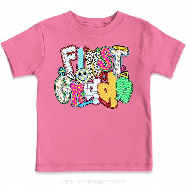 Personalized Colorful Grade Toddler&Kid's Tees Beepumpkin 