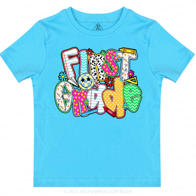 Personalized Colorful Grade Toddler&Kid's Tees Beepumpkin 