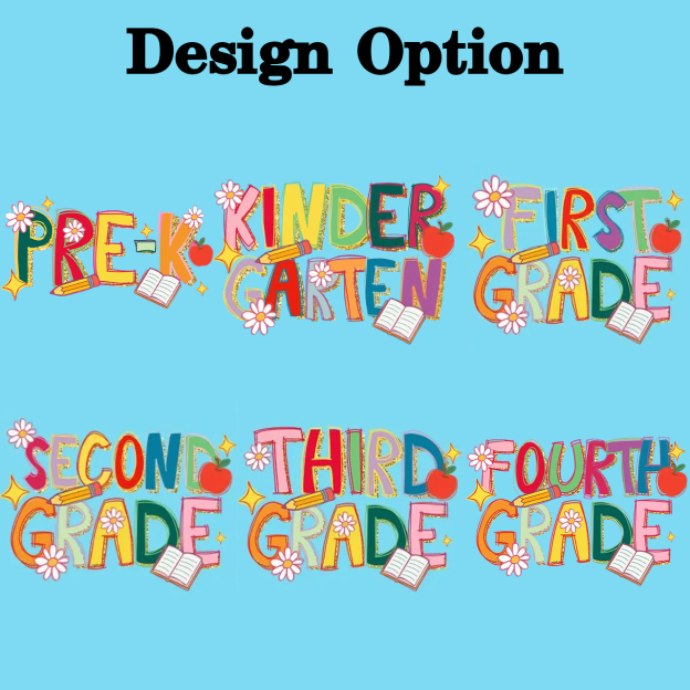 Personalized Girly Floral Kindergarten Neon School Toddler&Kids Washed Tees