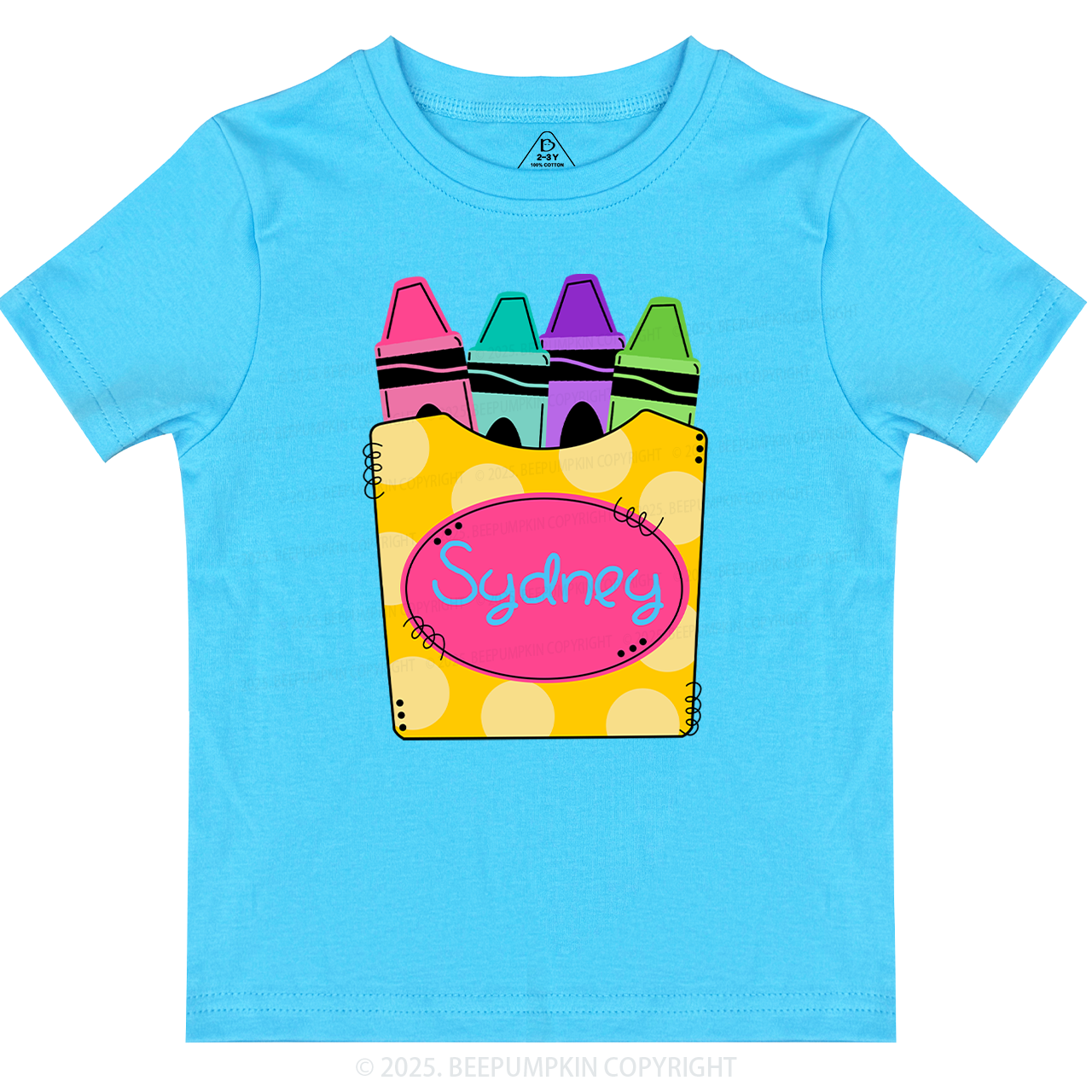 Personalized Girls Crayons Back To School T-shirt