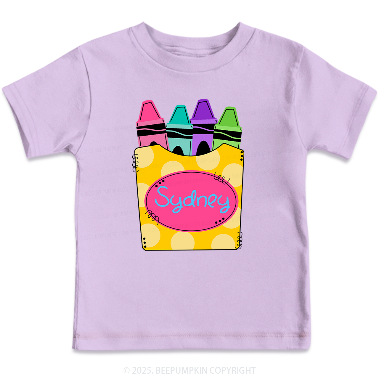 Personalized Girls Crayons Back To School T-shirt