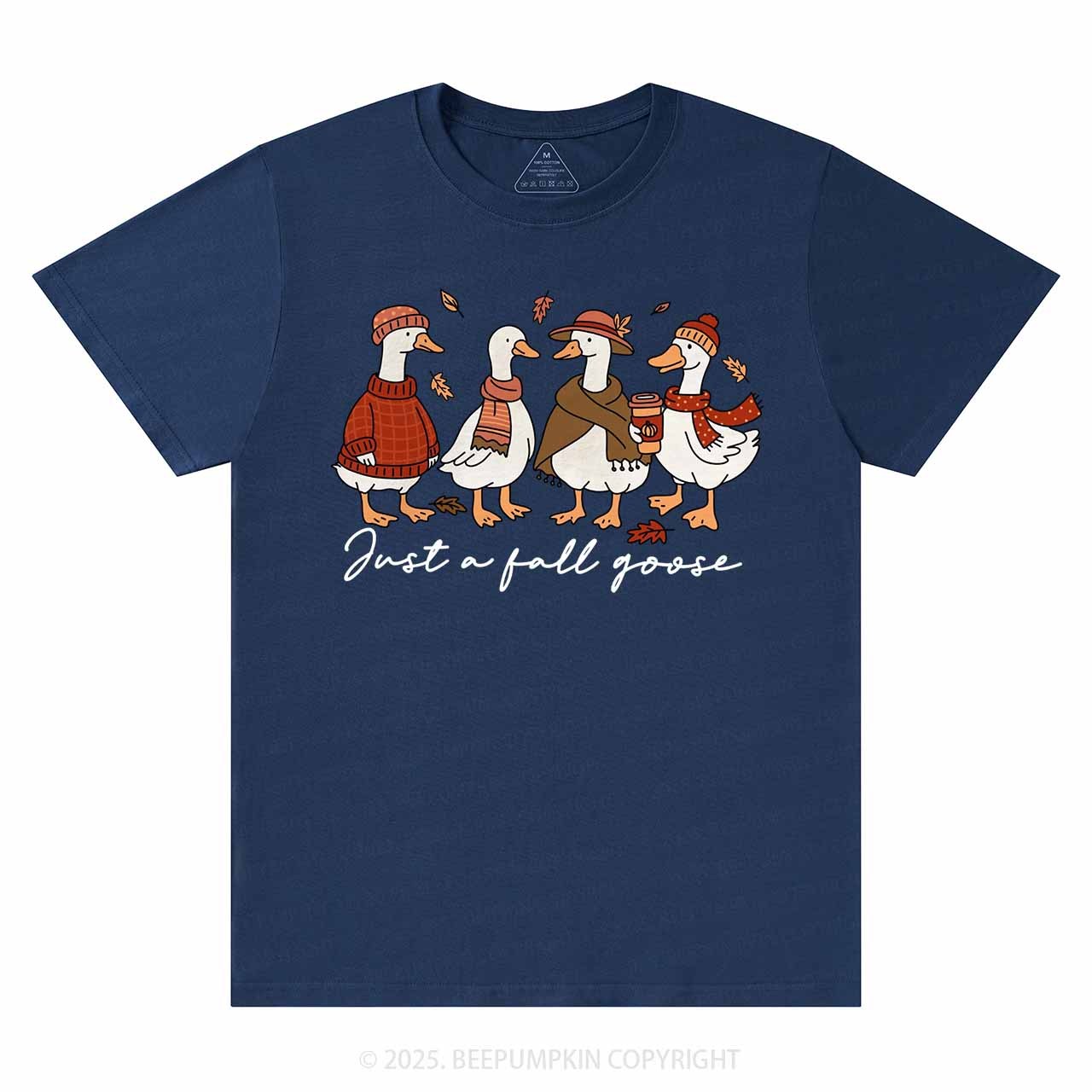 Funny Cozy Goose Fall T-Shirts Beepumpkin 