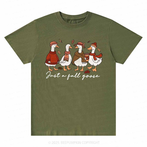 Funny Cozy Goose Fall T-Shirts Beepumpkin 
