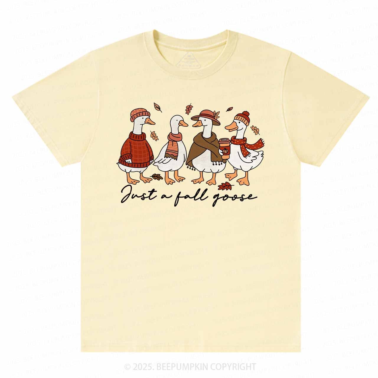 Funny Cozy Goose Fall T-Shirts Beepumpkin 