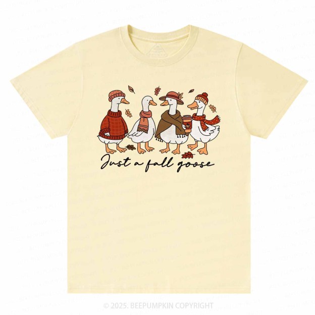 Funny Cozy Goose Fall T-Shirts Beepumpkin 