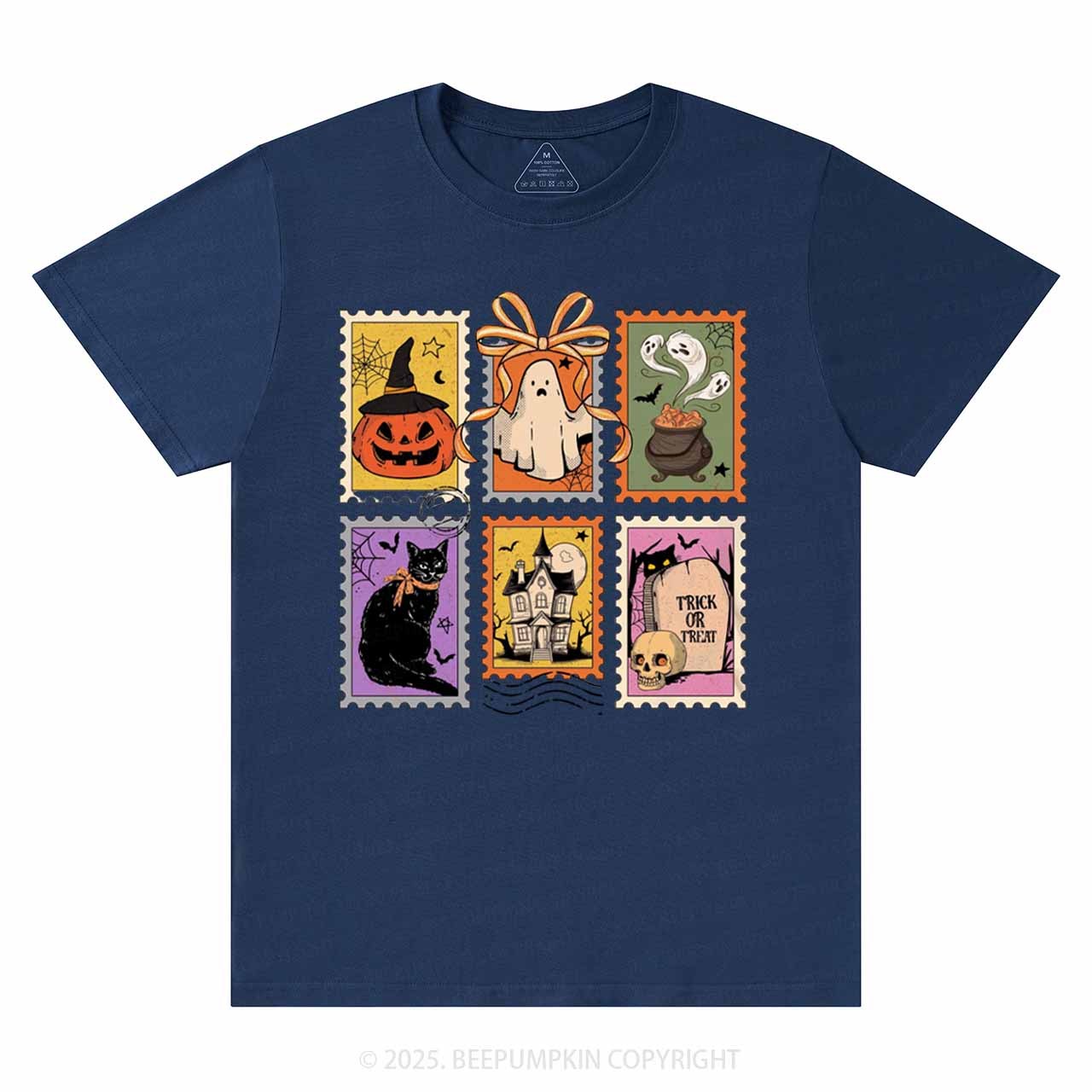 Retro Halloween Cat Ghost T-Shirts Beepumpkin 