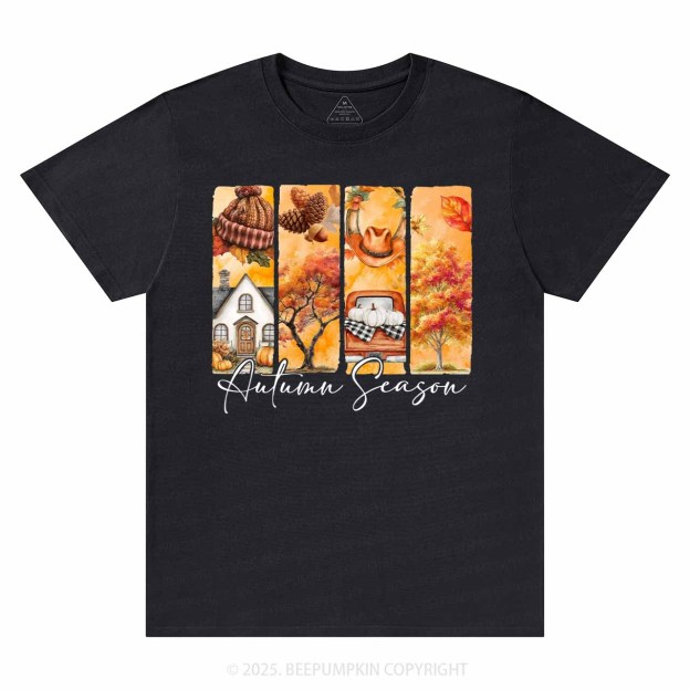 Cozy Autumn Season Brushstroke T-Shirts Beepumpkin 