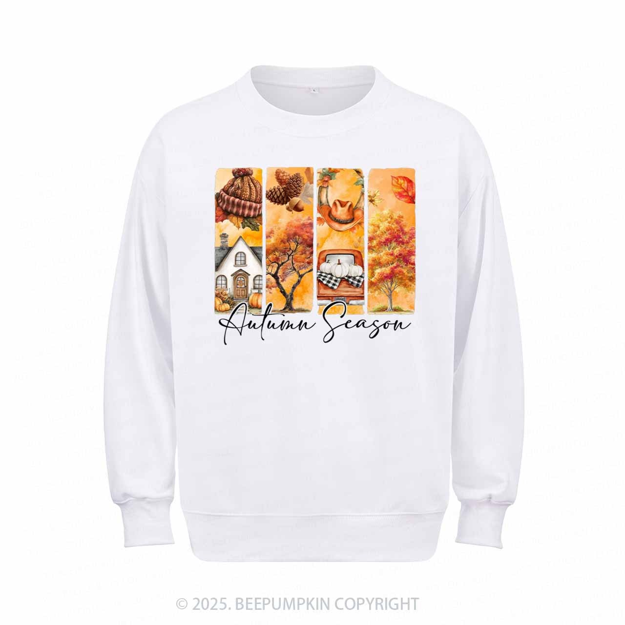 Cozy Autumn Season Brushstroke Sweatshirt Beepumpkin 
