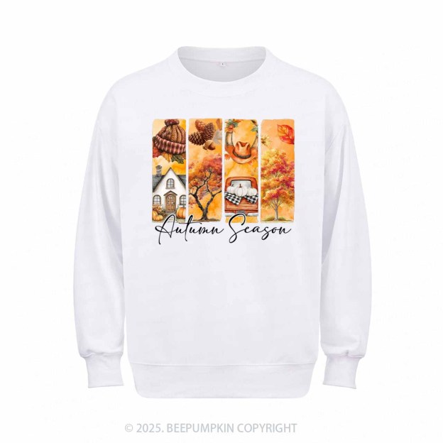 Cozy Autumn Season Brushstroke Sweatshirt Beepumpkin 
