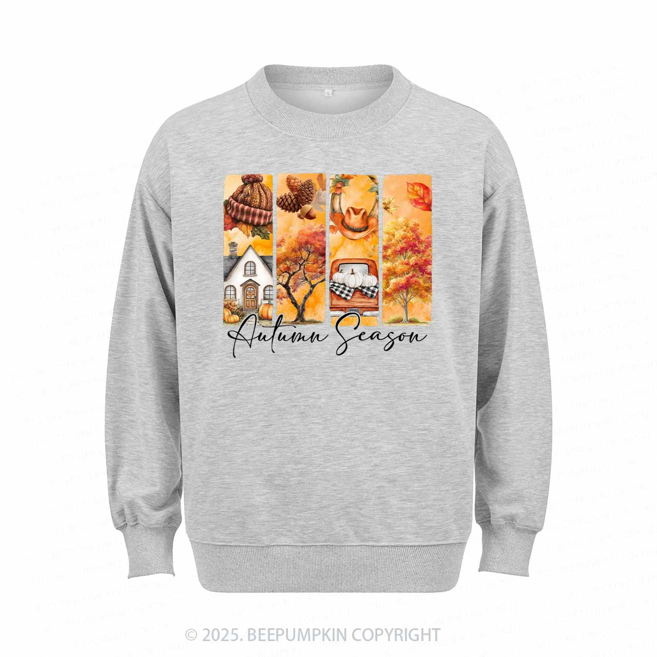 Cozy Autumn Season Brushstroke Sweatshirt Beepumpkin 