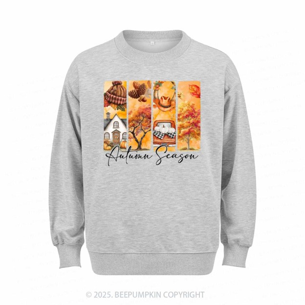 Cozy Autumn Season Brushstroke Sweatshirt Beepumpkin 
