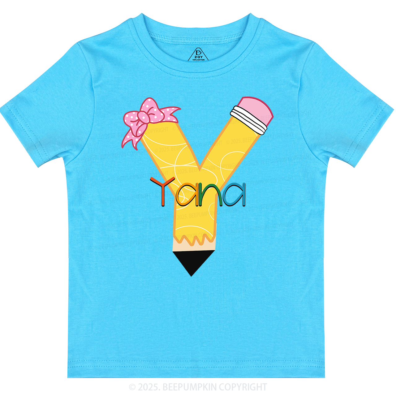 Personalized Pencil Back To School Shirt 