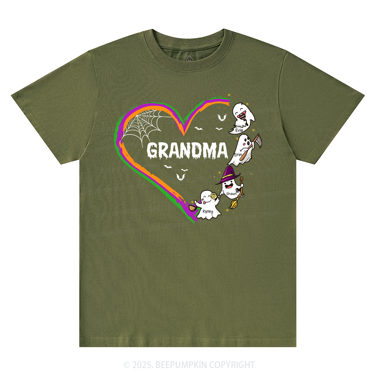 Personalized Halloween Hart Family Matching Grandparents Shirt