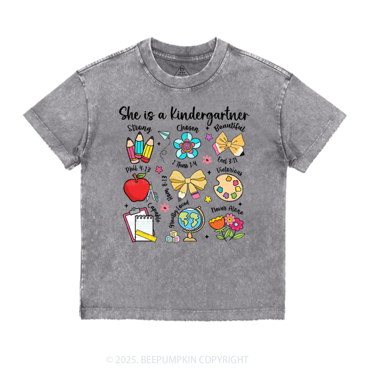Personalized Bright & Brilliant Grader Toddler&Kids Washed Tees