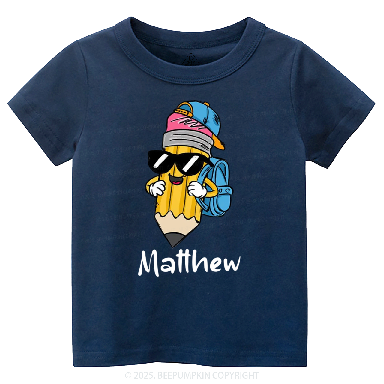 Personalized Boy Girl Pencil Toddler&Kid's Tees Beepumpkin